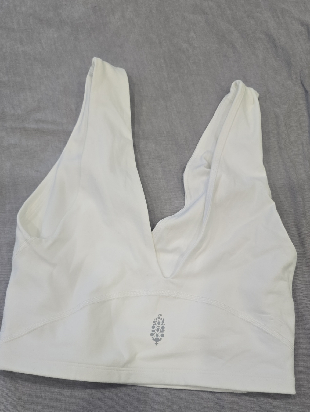 FP Movement by Free People White Deep V Bralette